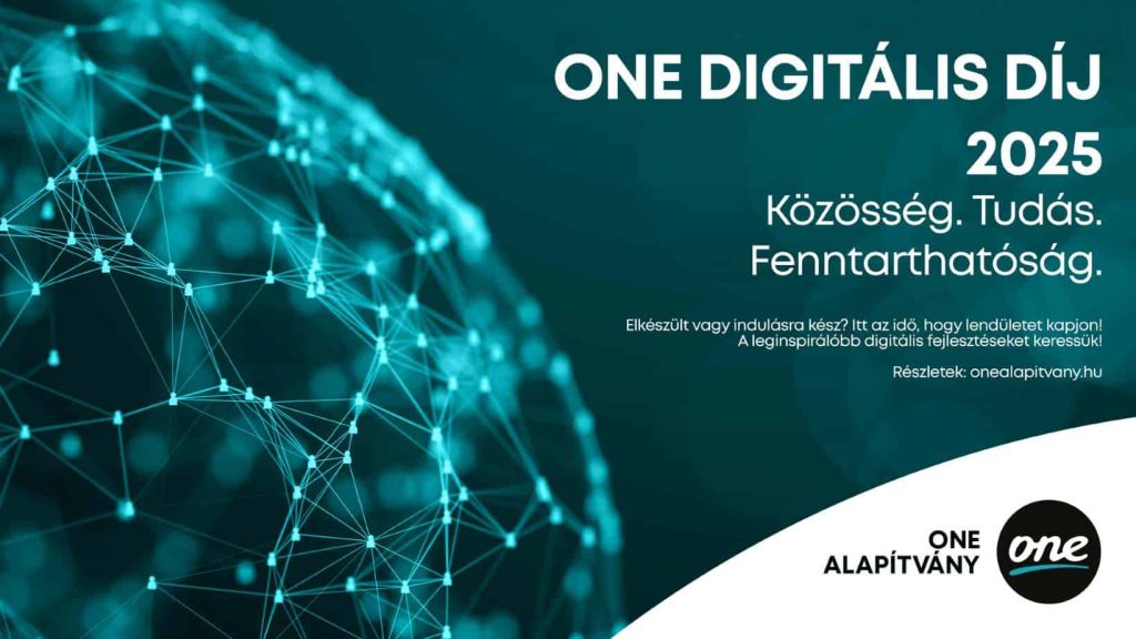 One Digitális Díj: 20 millió Ft digitális megoldásokra